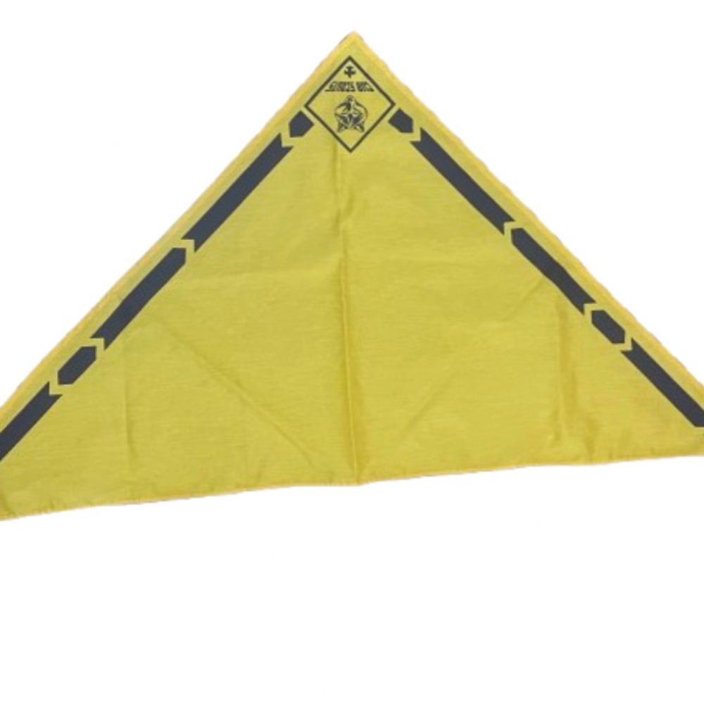 Vibrant Yellow Bandana with Black Details